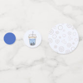 愛らしいブルーアクソロトルボバティーボーイズバースデーパーティー コンフェッティ (裏面)