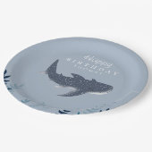 愛らしいブルーザシーマンタレイ誕生日 ペーパープレート (アングル)