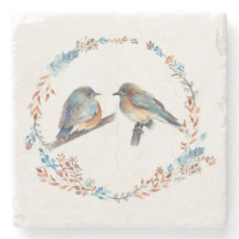 愛らしいブルーバードカップルの芸術