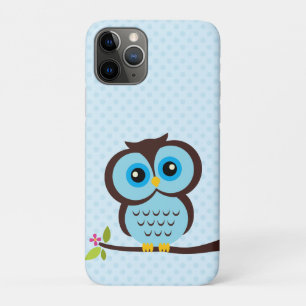 愛らしいブルーフクロウイラストレーション iPhone 11 PROケース