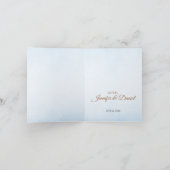 愛らしいブルーブラウンベアーバルーン赤ちゃんシャワー サンキューカード (内部)