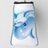 愛らしいブルーベビーイルカ ゴルフヘッドカバー (回転90)