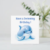 愛らしいブルーベビーイルカ シーズンカード (スタンド正面)