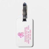 愛らしいブロンド人魚の女の子の荷物タグ ラゲッジタグ (裏面縦)