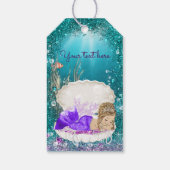 愛らしいブロンド・マーメイドギフトラベル ギフトタグ (裏面)