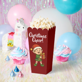 愛らしいプレゼントボックスを持つクリスマスエルフ フェイバーボックス