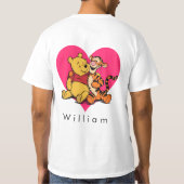 愛らしいプーさんとティガー Tシャツ (裏面)