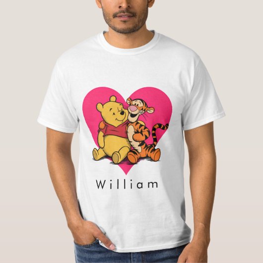 愛らしいプーさんとティガー Tシャツ (正面)