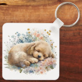 愛らしいプードル子犬 キーホルダー (裏面)