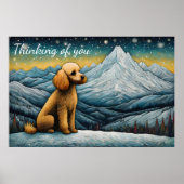 愛らしいプードル雪考え山の君 ポスター (正面)