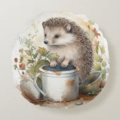 愛らしいヘッジホグ ラウンドクッション (正面)