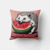 愛らしいヘッジホッグ食べデザインのスイカ枕 クッション (裏面)