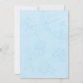 愛らしいベアーボホレインボーボーボーイベビーシャワー 招待状 (裏面)