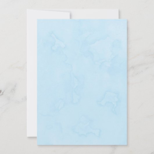 愛らしいベアーボホレインボーボーボーイベビーシャワー 招待状 (裏面)