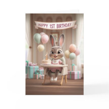 愛らしいベイビーバニー1歳の誕生日おめでとう!