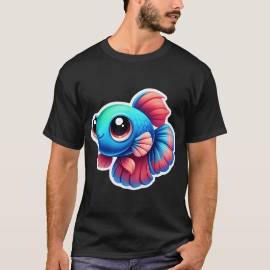 愛らしいベタ Tシャツ (正面)
