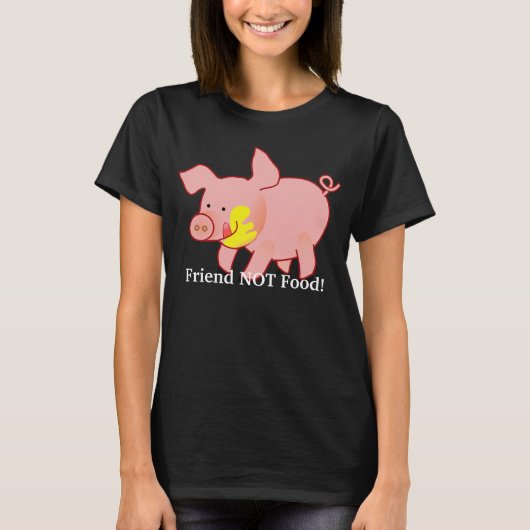愛らしいベビーのブタのTシャツ Tシャツ (正面)