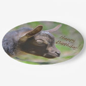 愛らしいベビーのヤギの誕生日 ペーパープレート (アングル)