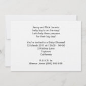 愛らしいベビーの夕日 招待状 (裏面)