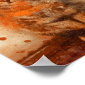 愛らしいベビーの子猫の眠絵を描水色 ポスター (角)