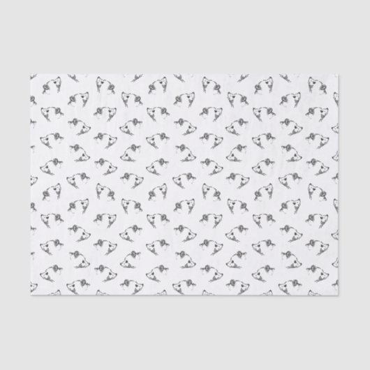 愛らしいベビーはカスタム背景色を付ける 薄葉紙 (正面)