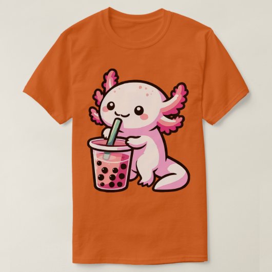 愛らしいベビーアクソロテルドリンクボバ Tシャツ (デザイン正面)