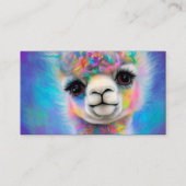 愛らしいベビーアルパカアニマルインパステルカラーズトリプト 名刺 (正面)