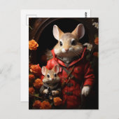 愛らしいベビーウサギたち ポストカード (正面/裏面)