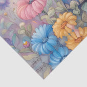 愛らしいベビーエレファントインザパステルデイジーガーデン 薄葉紙 (詳細)