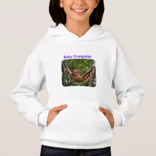 愛らしいベビーオランウータンTシャツ – ミニマルJungl