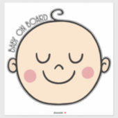 愛らしいベビーオンボードカーのシール シール (シート)