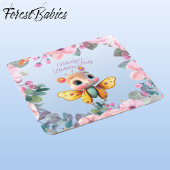 愛らしいベビーガールバタフライキッドバースデーパーティー スクエアペーパーコースター