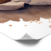 愛らしいベビーキツネ水彩子供部屋ポスター ポスター (角)