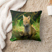 愛らしいベビーキツネ クッション (ブランケット)