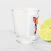 愛らしいベビーキツネ ショットグラス (左)