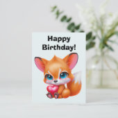 愛らしいベビーキツネ ポストカード (スタンド正面)