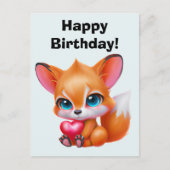愛らしいベビーキツネ ポストカード (正面)