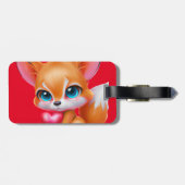 愛らしいベビーキツネ ラゲッジタグ (裏面横)
