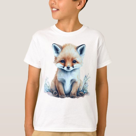 愛らしいベビーキツネ Tシャツ (正面)