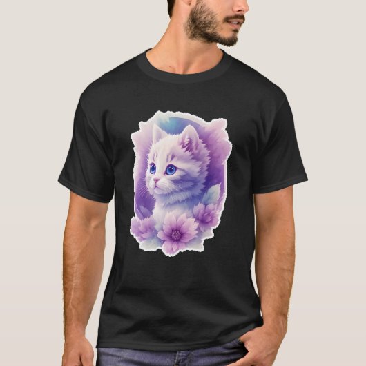 愛らしいベビーキトンデザイン Tシャツ (正面)