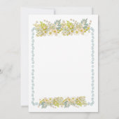 愛らしいベビーキリンポートレートベビーシャワー 招待状 (裏面)