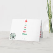 愛らしいベビークリスマスカード カード (裏面)