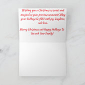 愛らしいベビークリスマスカード カード (内部)