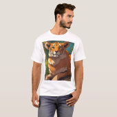 愛らしいベビーコアラお母さんの背中。 Tシャツ (正面フル)