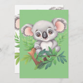 愛らしいベビーコアラベア シーズンカード (正面/裏面)