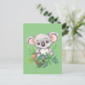 愛らしいベビーコアラベア ポストカード (スタンド正面)