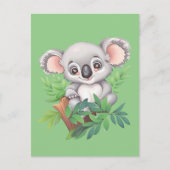 愛らしいベビーコアラベア ポストカード (正面)