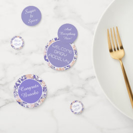 愛らしいベビーシャワーデコーテーブル コンフェッティ