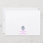 愛らしいベビーシャワー招待状/アナウンス 招待状 (裏面)