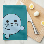 愛らしいベビーシール キッチンタオル (四つ折り)